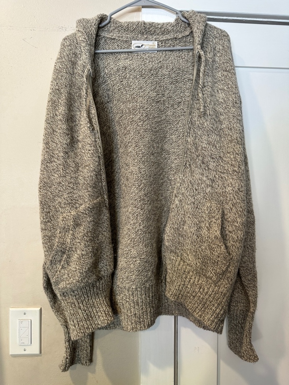 Men's Hooded Knit Sweater - Taupe Heather